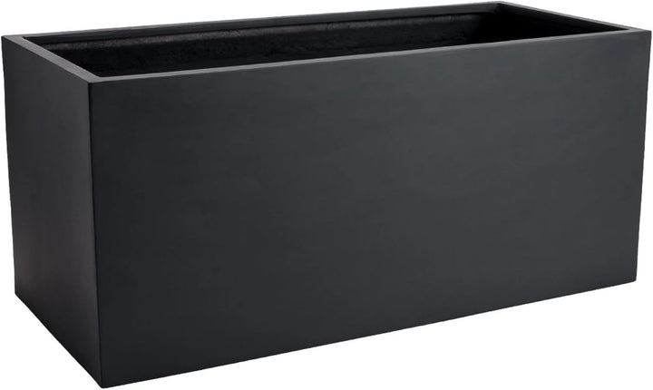 Vivanno Pflanzkübel Pflanztrog Blumentrog Fiberglas Anthrazit Maxi 45x100x45 45x100x45 cm Anthrazit