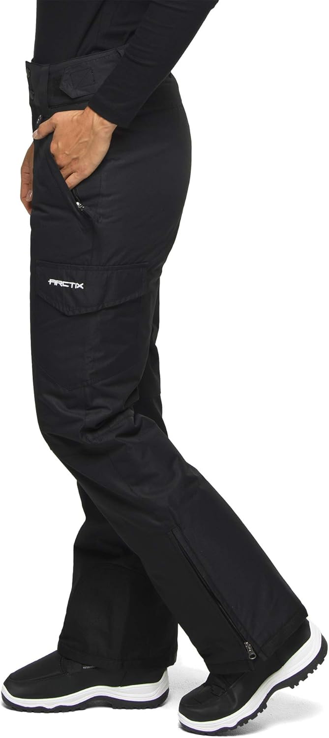 Arctix Damen Skihose Isolierte Cargo-Hose für Schneesport, S Schwarz, S Schwarz