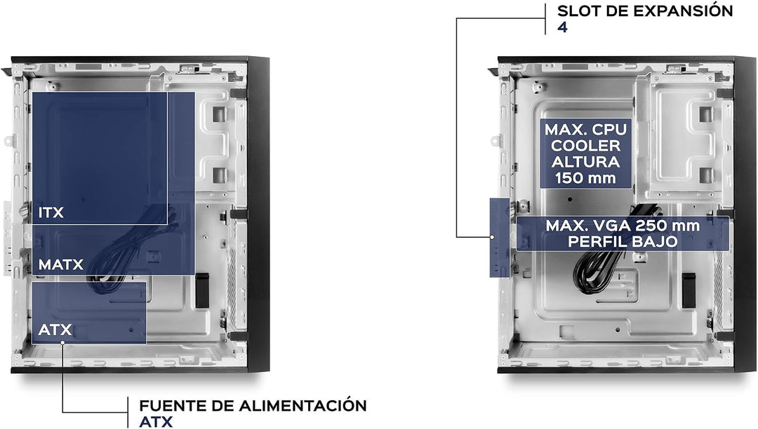 UNYKAch Micro ATX Computergehäuse NUMEN 500 Pro Type C, 17 Liter mit 5 USB-Anschlüssen, kompatibel m