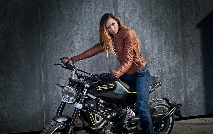 SHIMA Caliber Motorradhandschuhe Damen Herren - Klassische, Vintage, Sommer mit Protektoren XS Braun