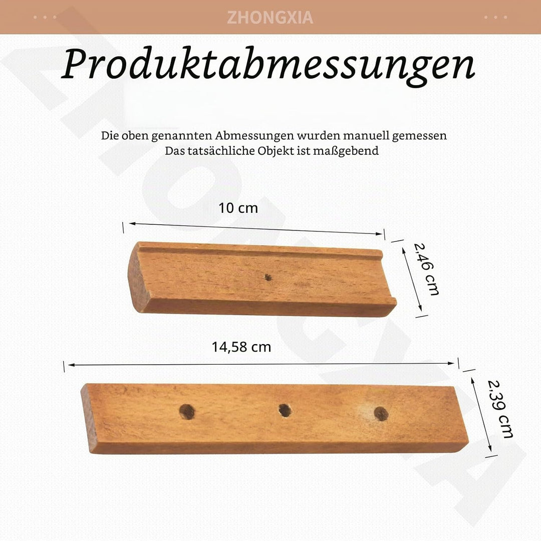 2 Stück Kirschholz Ersatzgriff für Weber Holzkohlegrill, Grillgriff Ersatz passend für 57,1 cm und 4