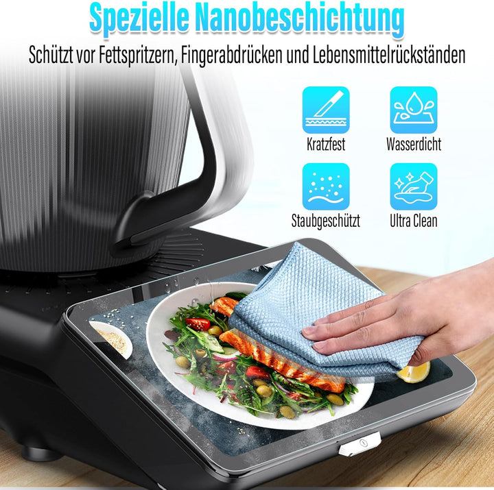 Sun3drucker Schutzfolie kompatibel mit Vorwerk Thermomix TM7, Displayschutz-Folie glasklare Displays