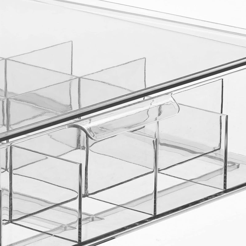mDesign Aufbewahrungsbox für Teebeutel, Kaffeepads, Zucker usw. – kompakte Teekiste aus Kunststoff m