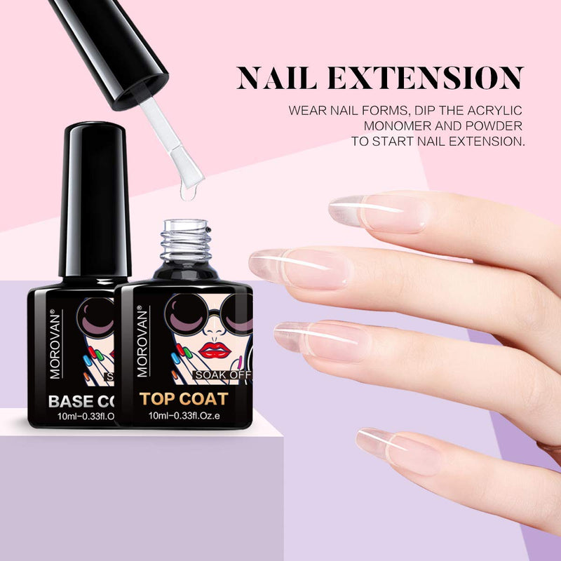 Morovan Acryl Nagelset Acryl Pulver Nails Acryl Liquid Monomer Acrylpulver und Flüssigkeit Set Für N
