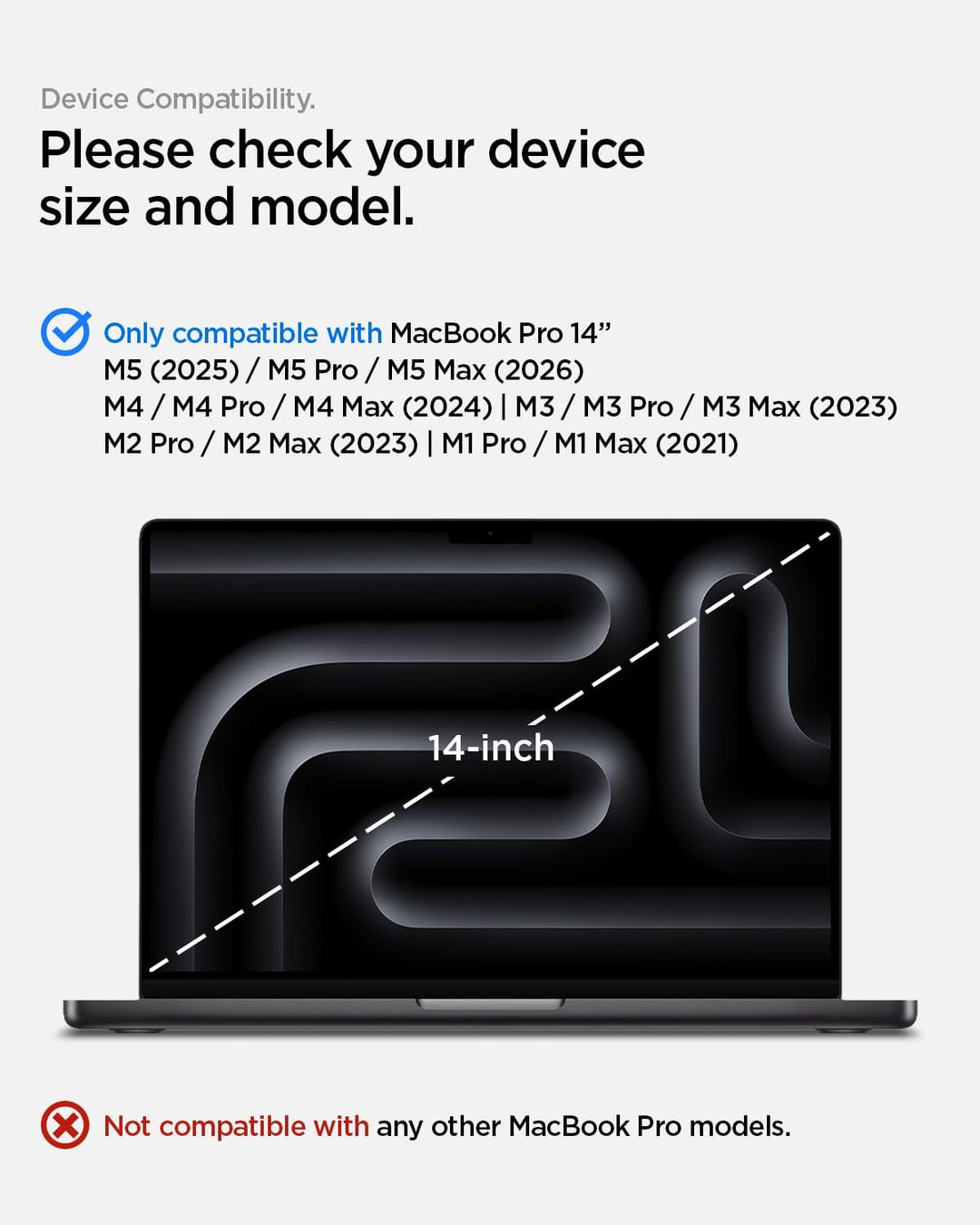 Spigen SafeView Magnetischer Blickschutzfilter für MacBook Pro 14 Zoll (ab 2021, M3 / M3 Pro / M3 Ma