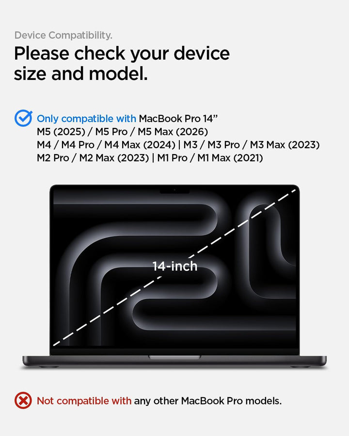 Spigen SafeView Magnetischer Blickschutzfilter für MacBook Pro 14 Zoll (ab 2021, M3 / M3 Pro / M3 Ma