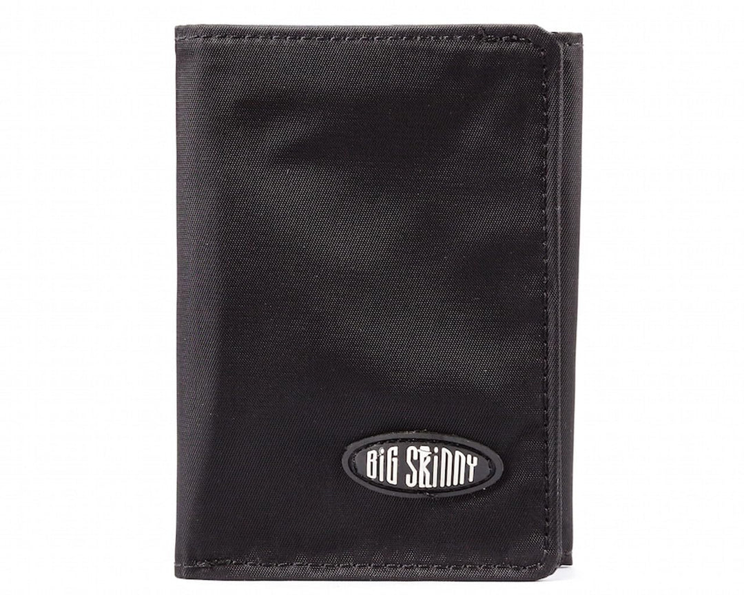 Big Skinny Men's Tri-Fold Slim Wallet, Holds Up to 25 Cards Schwarz, Schwarz