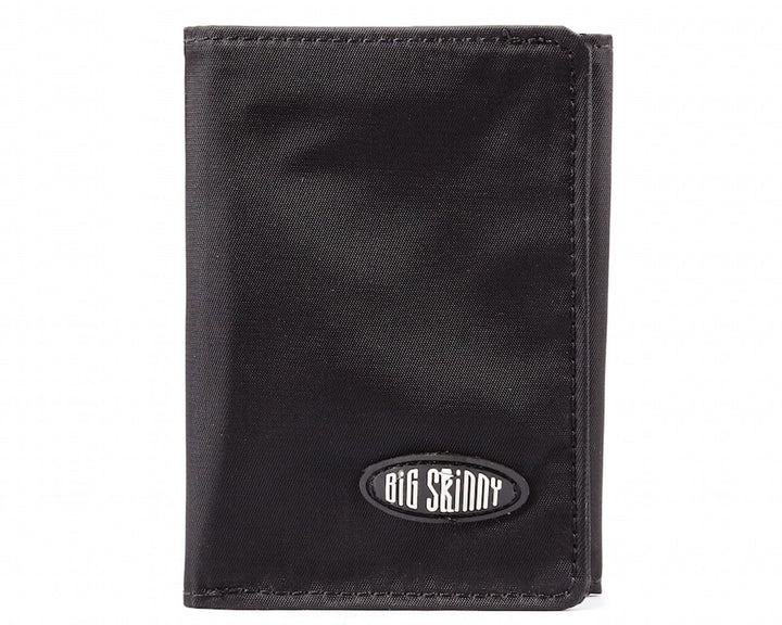 Big Skinny Men's Tri-Fold Slim Wallet, Holds Up to 25 Cards Schwarz, Schwarz
