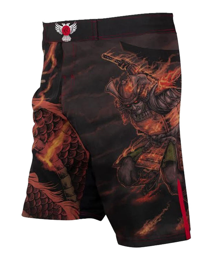 Raven Fightwear Elements Fire Fight Shorts Kurze Hose Herren Boxen Kampfsport BJJ Grappling MMA Fitn