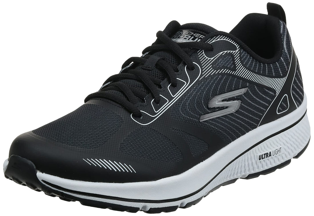 Skechers Herren Running Shoes 40 EU Black Textile Synthetic White Trim