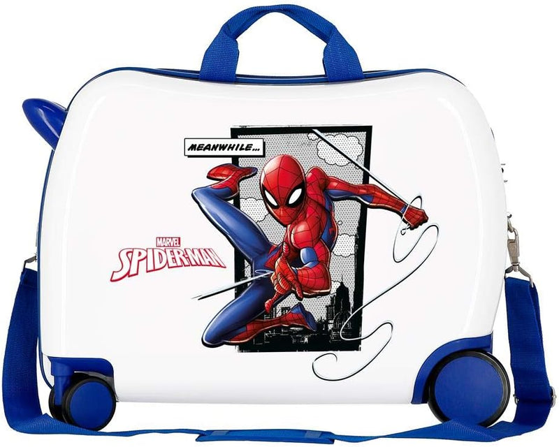 Marvel Spiderman Action Kinder-Koffer Blau 50x38x20 cms Hartschalen ABS Kombinationsschloss 34L 2,3K