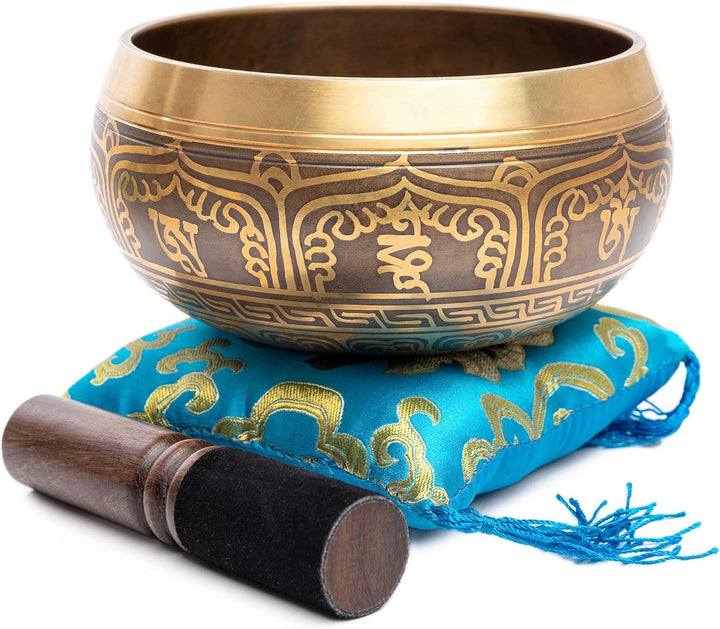 Tibetisches Klangschalen-Set, einfach zu spielen, authentisch, handgefertigt für Meditation, Klangch