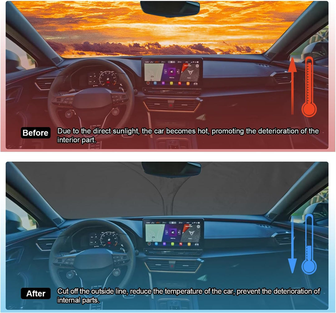 BIXUAN Sonnenschutz kompatibel mit VW Golf 8 MK8 2020 2021 2022 2023 Windschutzscheibe für das Auto