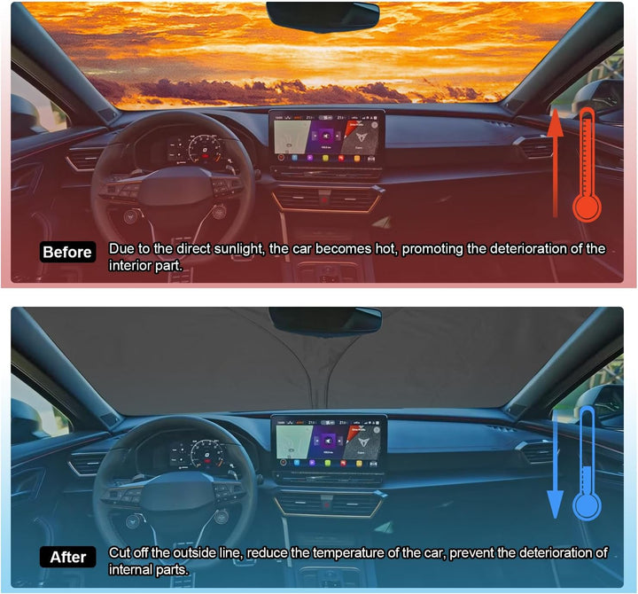 BIXUAN Sonnenschutz kompatibel mit VW Golf 8 MK8 2020 2021 2022 2023 Windschutzscheibe für das Auto