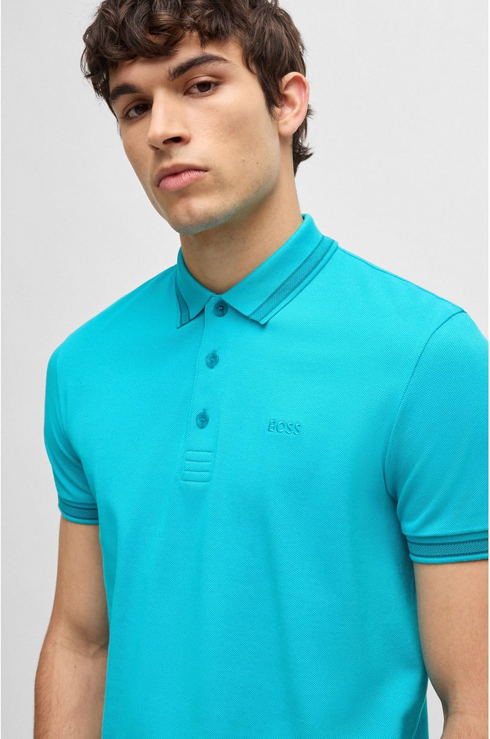 BOSS Herren Paddy Polohemd (1er Pack) 5XL Hellblau458, 5XL Hellblau458