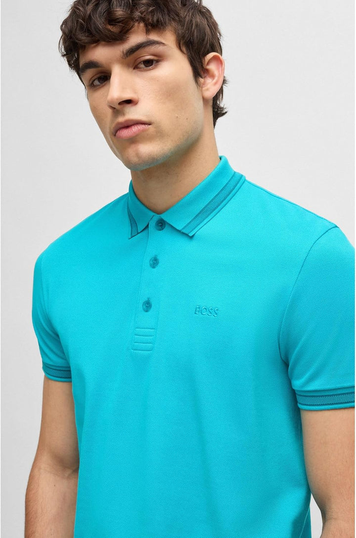 BOSS Herren Paddy Polohemd (1er Pack) 5XL Hellblau458, 5XL Hellblau458