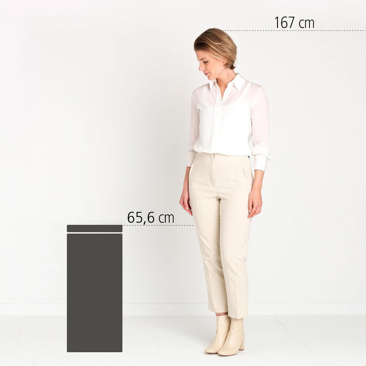 Brabantia Bo Touch Bin Küchenmülleimer 30 L (beige), platzsparender Abfalleimer mit Soft-Touch-Öffnu