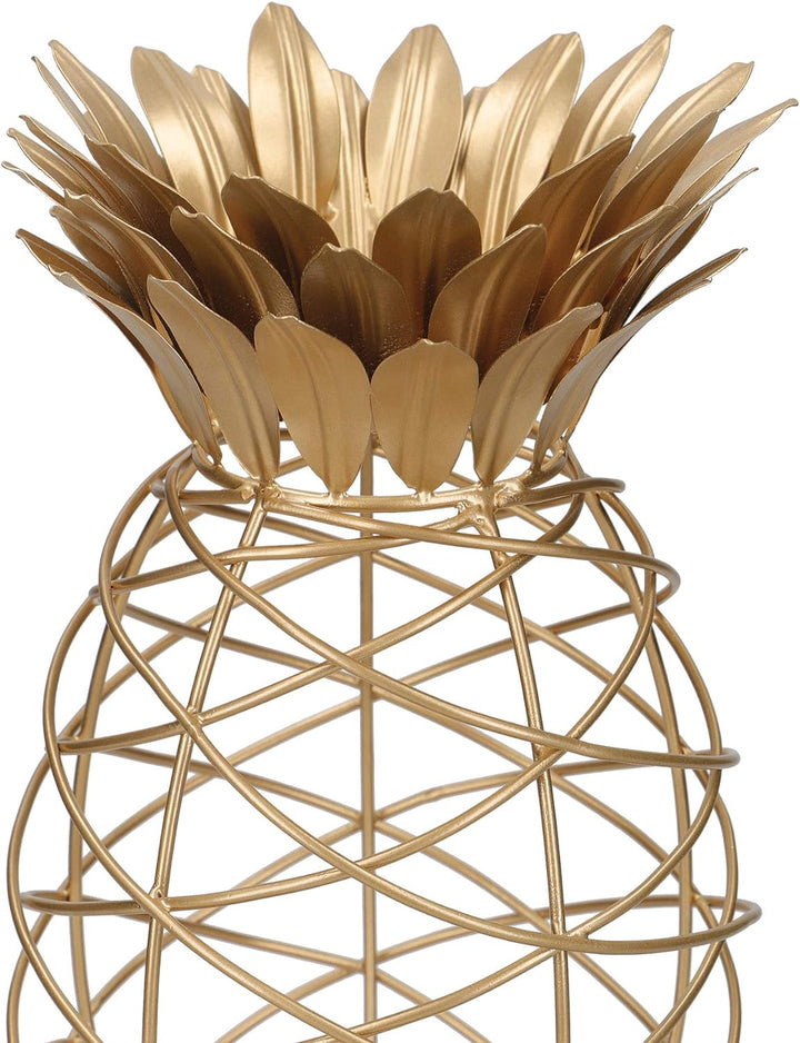 BARCRAFT Weinkork-Sammler, Ananas-Form, Metall, Goldfarben, 20 x 28cm
