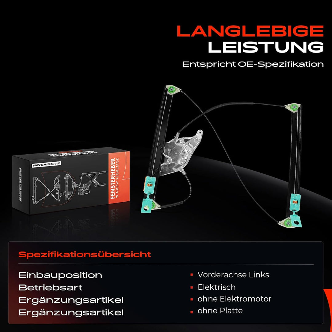 Frankberg Fensterheber Vorne Links Kompatibel mit A6 4B, C5 A6 Avant 4B, C5 Allroad 4BH, C5 Limousin