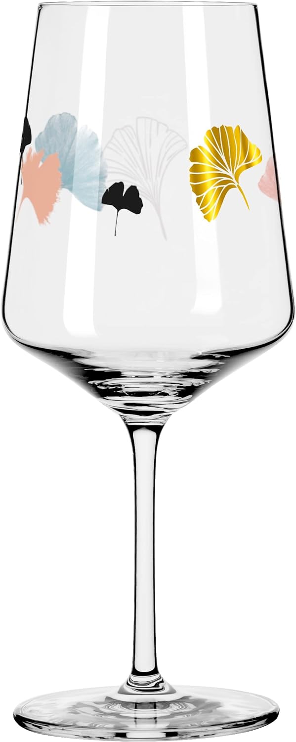 RITZENHOFF 2841018 Aperitif-Glas Sprizz 2er-Set 500 ml – Serie Sommerrausch Deluxe – mit Ginko-Motiv