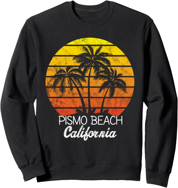 ismo California Retro Vintage Sunset Beach Palm Sweatshirt
