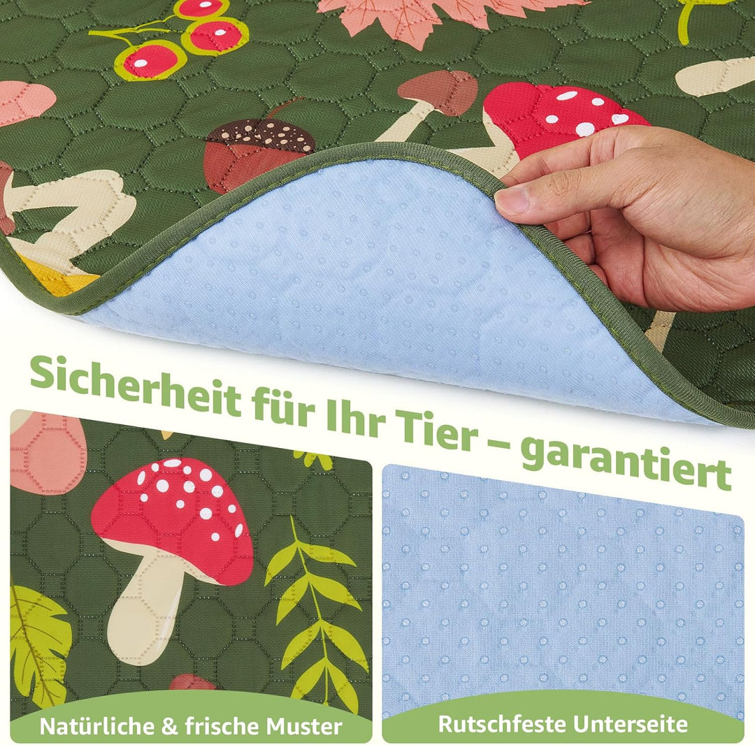 PICK FOR LIFE 2 Stück Pipipads Meerschweinchen waschbar, 60x45 cm 4-lagig saugfähige auslaufsichere