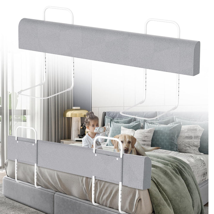 Bettgitter für Kinder, Bettschutzgitter, Babybettzaun, Weich Perlbaumwolle, Rausfallschutz Bett Bett