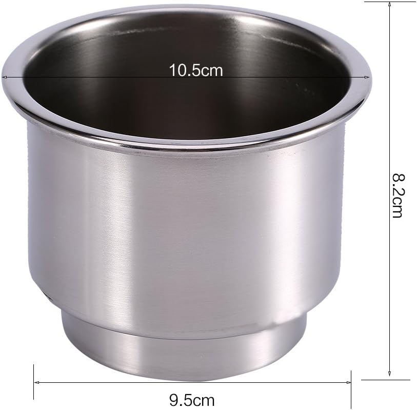 Keenso Auto Getränkehalter, 2 Stk Universal Perforierter Edelstahl Getränkehalter 10.5cm+9.5cm Geträ