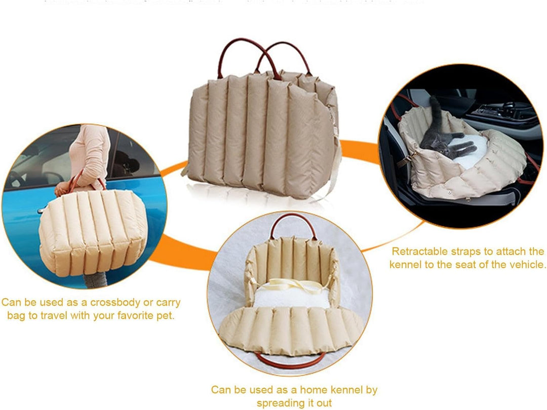 Hundeautositz, Autofahrsitz für Hunde, Puppy Cats Sitzerhöhungen, Hundebett für Auto und Zuhause, Si
