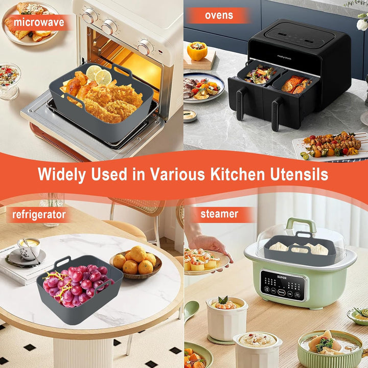 10 Set Heissluftfritteuse Zubehör,Airfryer Zubehör,150 PCS Backpapier,Elektrische Küchengeräte Zubeh