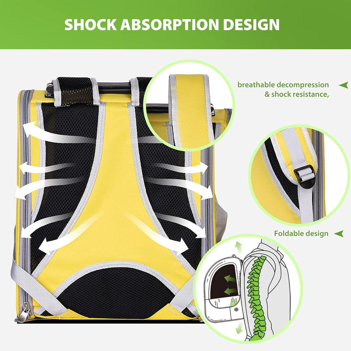 PETCUTE Hunderucksack,Atmungsaktive Transparente Katzenrucksack,Transporttasche Haustier Rucksack mi