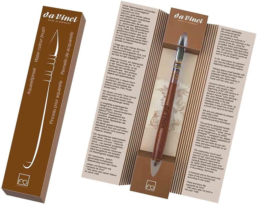 da Vinci Watercolor 499DV Silverpoint Aquarell-Pinsel, schwarz, 3