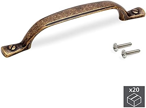Emuca Griffe für Möbelstück, CC 96mm, Zamak, Bronze farbe, 20 Stück, CC 96 mm CC 96 mm Bronze Farbe,