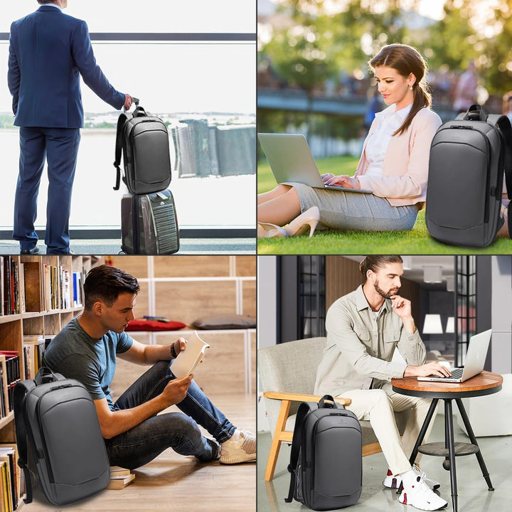 HEROIC KNIGHT Laptop Rucksack Herren 17 Zoll wasserdichter erweiterbarer Reiserucksack Handgepäck La