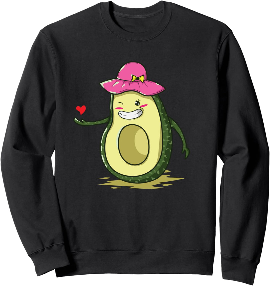 Halb Avocado ohne Kern Paar Look Sweatshirt