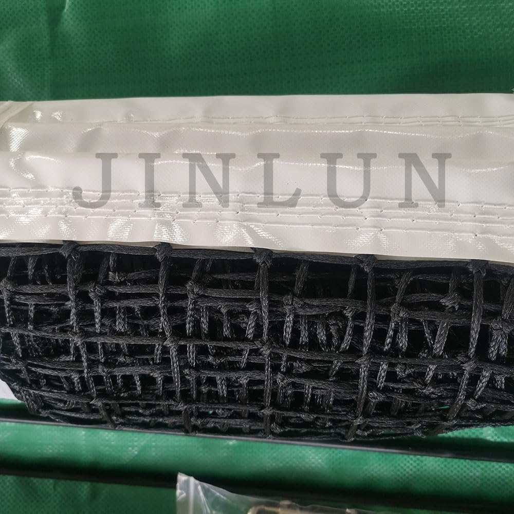 JINLUN Standard-Tennisnetz, robustes Outdoor-Tennisnetz, 12,7 m breit, 1,07 m hoch, HDPE-Netz, Schwa