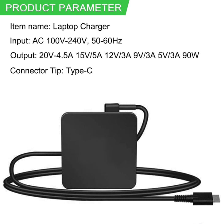 XITAIAN 90W USB-C Type-C Adapter Netzteil Ladegerät Ersatz für Neue Modelle von Mac Pro & Air, Lenov