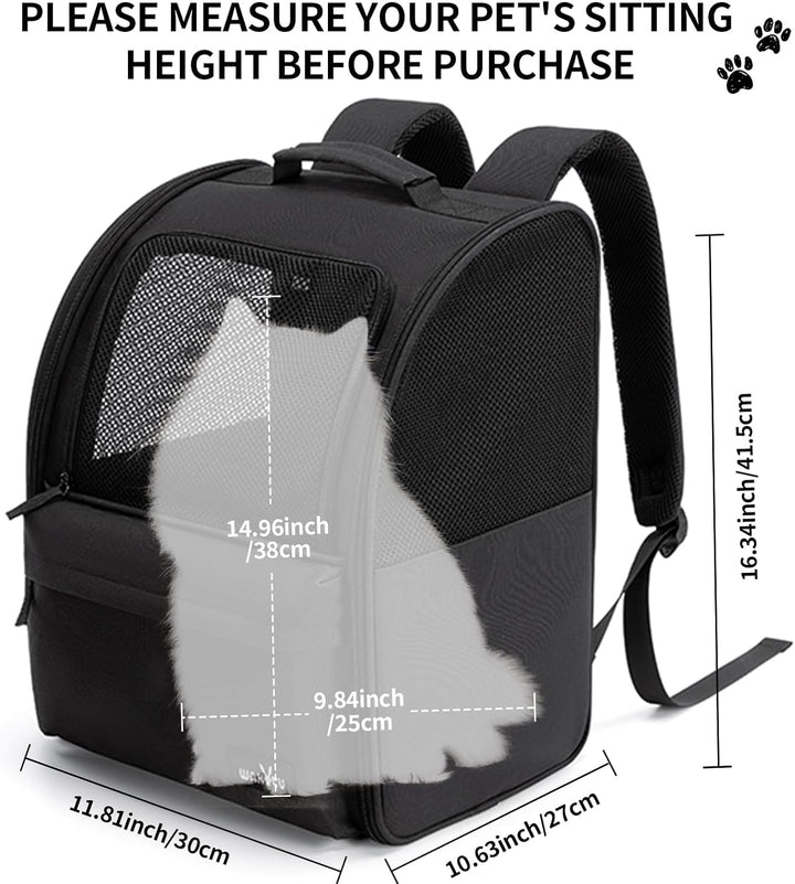 wakytu Katzentrager-Rucksack, Stahldrahtrahmen, Stabiler, 600D verschleissfestes Oxford-Gewebe, Hund
