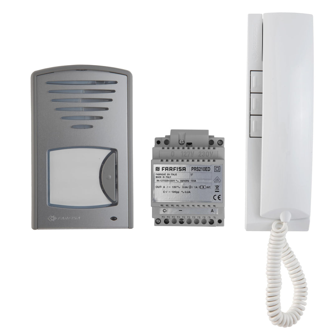 FARFISA 1CKSD+ NEW Audio-Gegensprechanlage mit 2 Drähten (1 + 1) mit reduziertem Kabelbaum für einfa