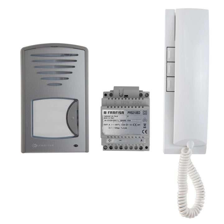 FARFISA 1CKSD+ NEW Audio-Gegensprechanlage mit 2 Drähten (1 + 1) mit reduziertem Kabelbaum für einfa