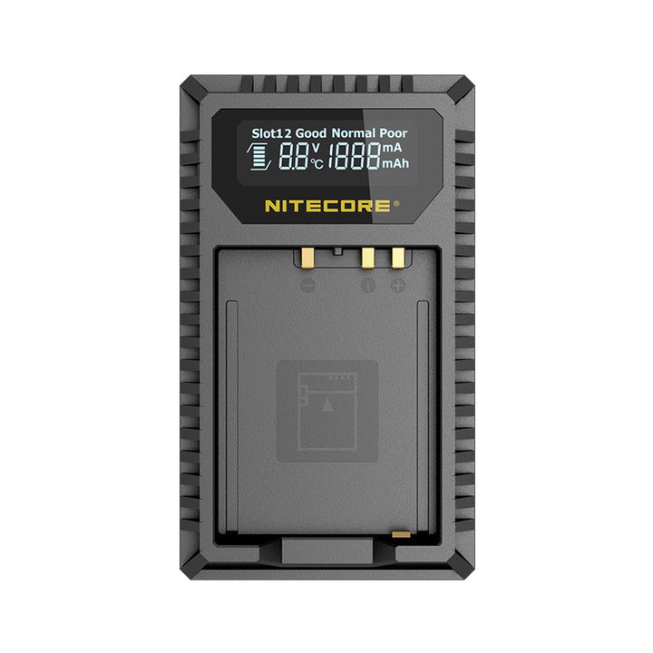 Nitecore FX1 Compacte Dubbel Lader voor Fujifilm NP FW126 (S) + USB, Schwarz Fuji W126/s, Fuji W126/