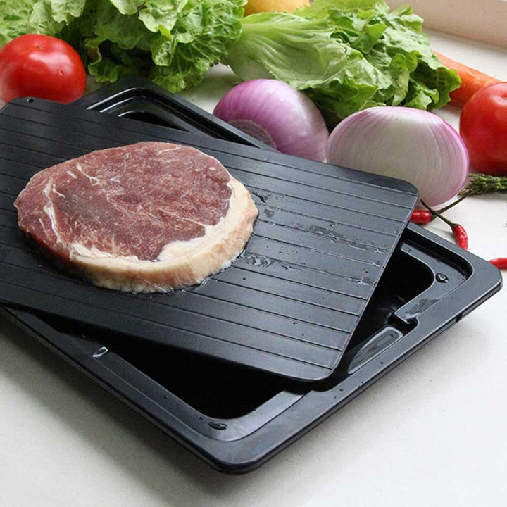 Auftauplatte für Fleisch – Auftauschale mit Abtropfschale, Aluminium-Auftauschale für Fleisch, schne