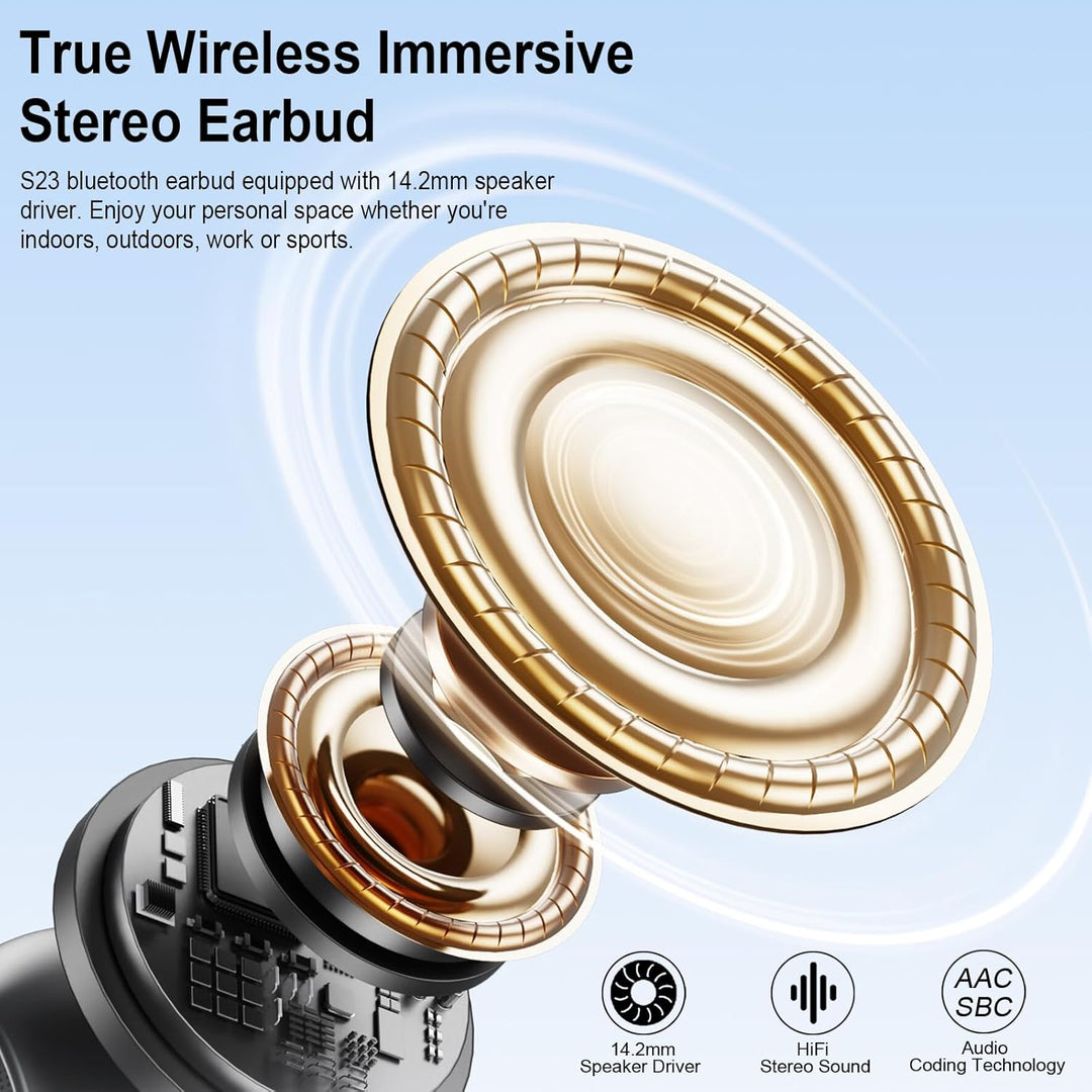 Bluetooth Kopfhörer, Kopfhörer Kabellos Bluetooth 5.4 mit 4 HD Mic Stereo HiFi, In Ear Kopfhörer 40H