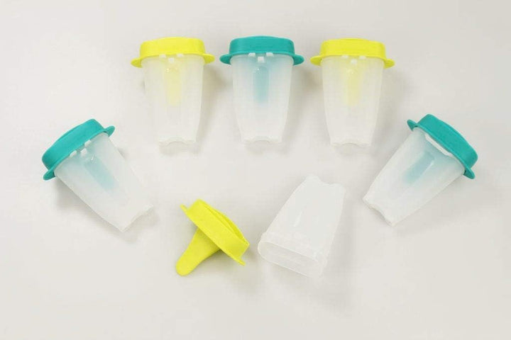 TUPPERWARE Kinder Eislutscher Lollitups weiss türkis gelb limette D178