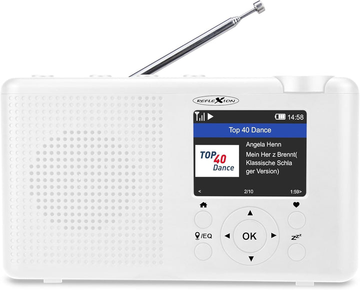 Reflexion TRA-23INT Tragbares DAB- und Internetradio mit Radio und Akku(UKW, DAB, DAB+, RDS, Farbdis