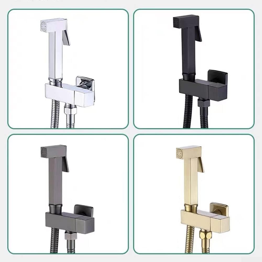 Handheld Toilette Bidet Sprüher, Gold All Copper Square Bidet Wasserhahn, Hygienische Dusche WC für