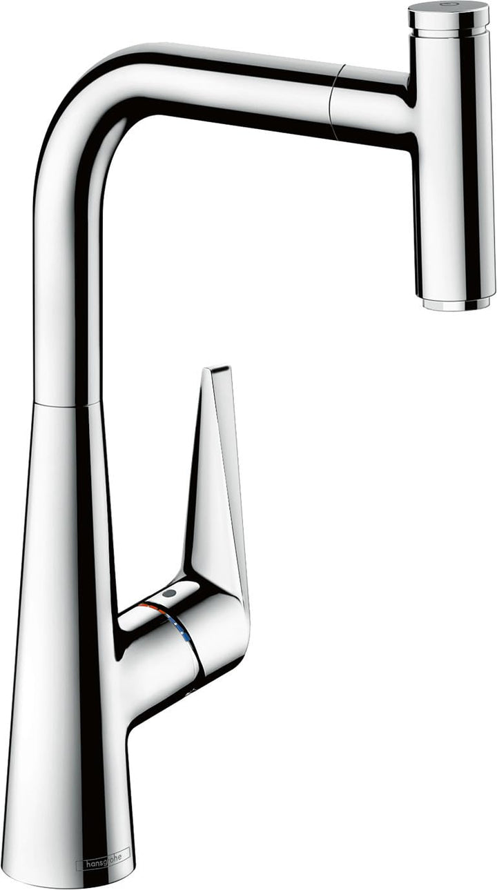 hansgrohe Talis Select S Einhebel-Küchenarmatur (Komfort-Höhe 300mm mit ausziehbarem Auslauf) Chrom