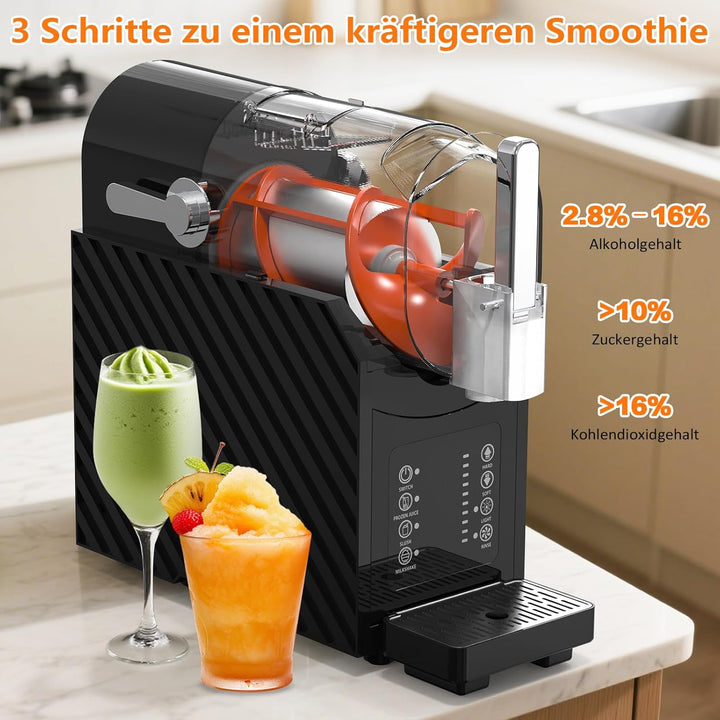 2,5L Slush Maschine, 3-in-1 Slushie Maschine für zu Hause, 3 voreingestellte Programme für Slushie,