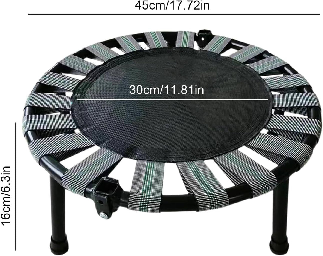 Mini Trampoline, Folding Jumping Bed, Silent Foldable Fitness Rebounder, 165 LBS Load Bearing Exerci