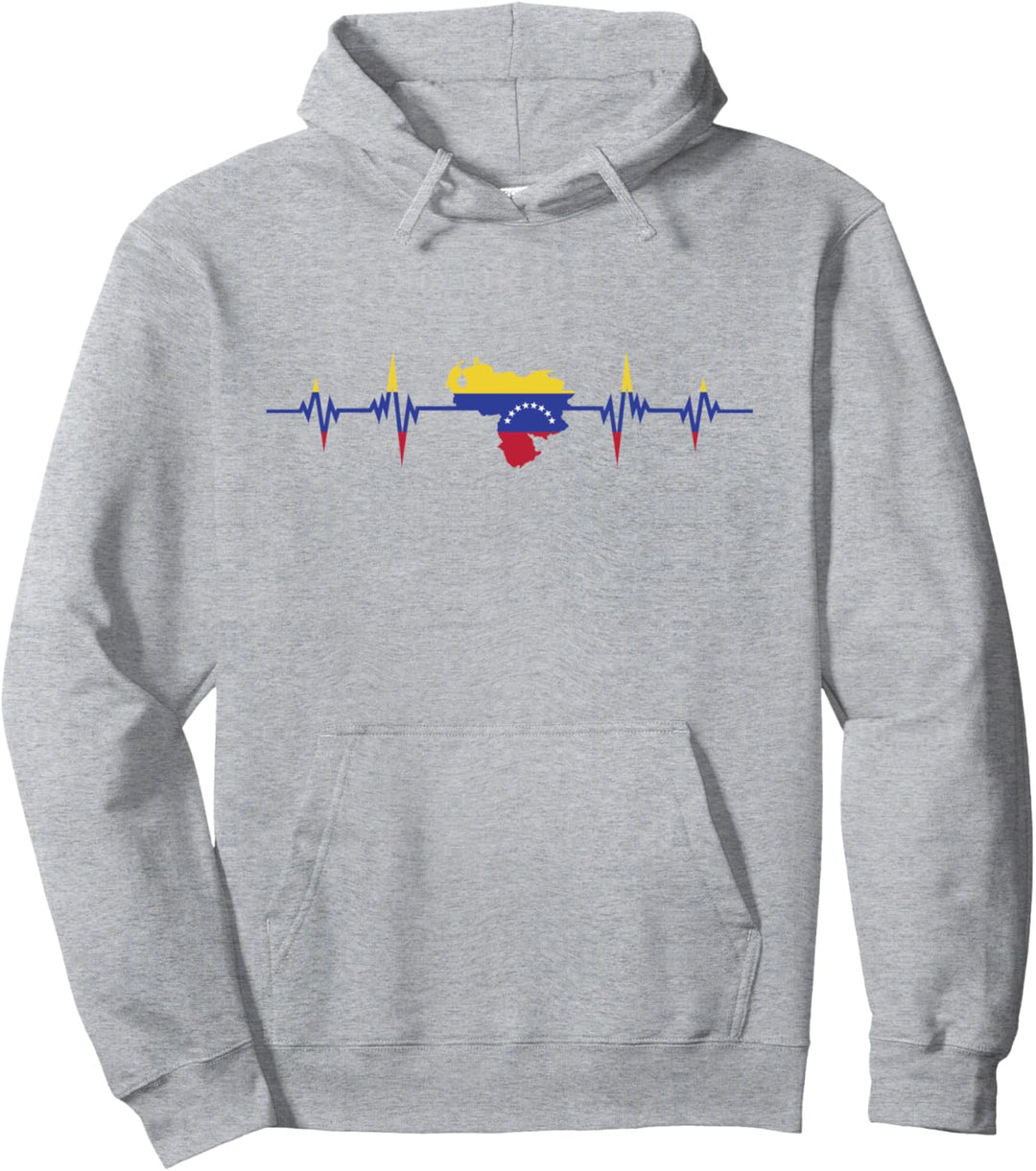 Heartbeat Design Venezolanische Flagge Venezuela Pullover Hoodie